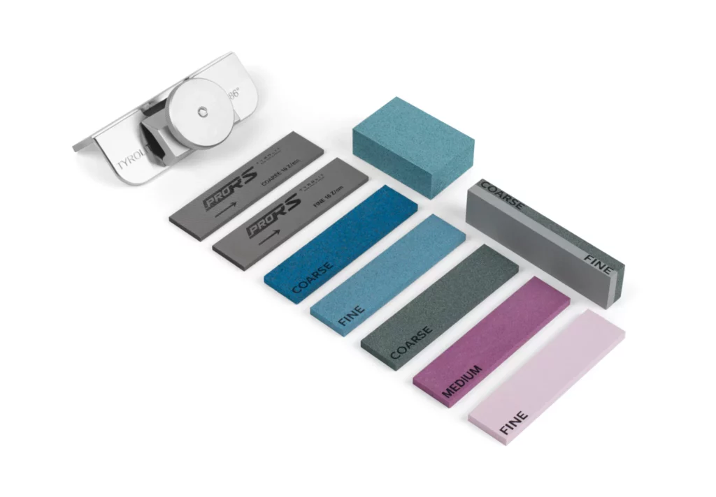 TYROLIT Life Edge Tuning Set with Stainless Steel Files, Ceramic Files, Elastic Files, Combo File, Edge Rubber, and Stainless Steel Angle