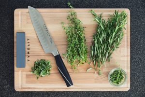 TYROLIT Life Cutting Board with Santoku Knife