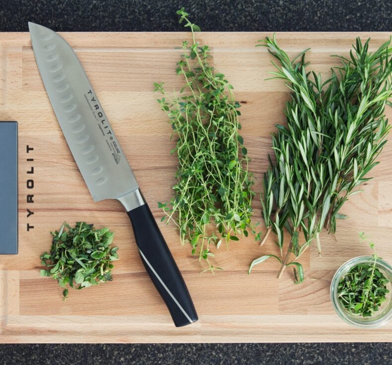 TYROLIT Life Cutting Board with Santoku Knife