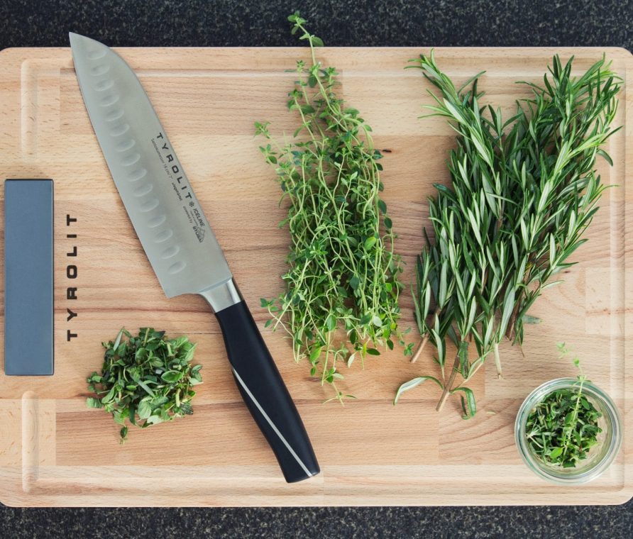 TYROLIT Life Cutting Board with Santoku Knife