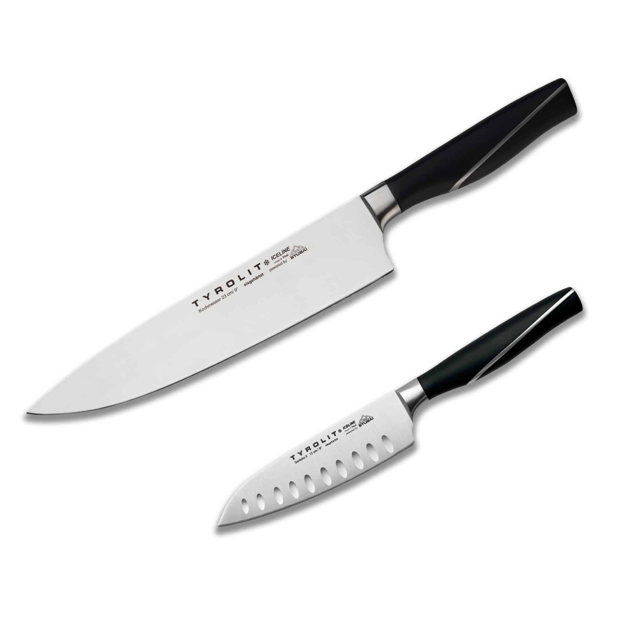 Tyrolit Life Iceline Beginner knife set with chef's knife and santoku II