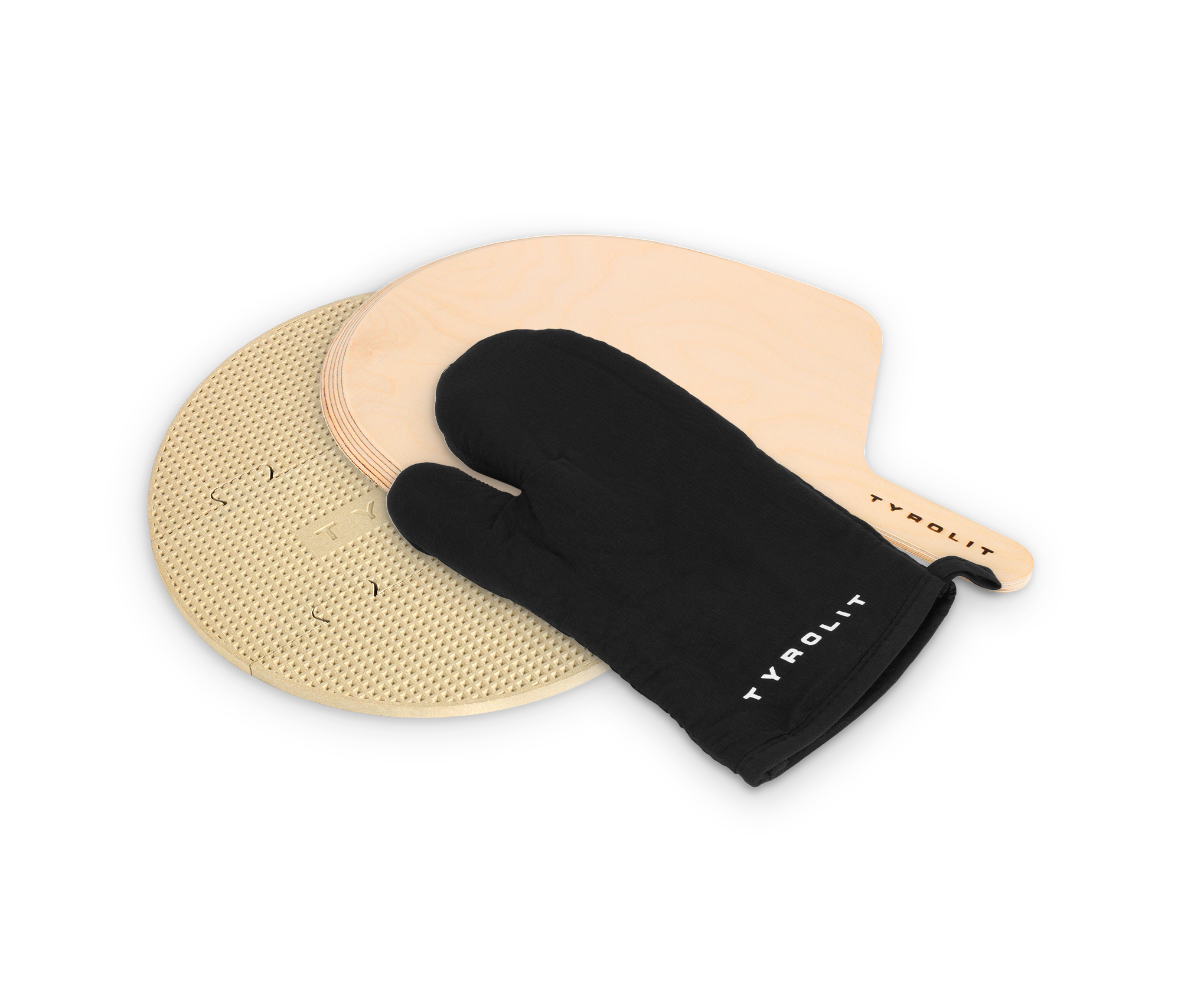 Pizza Stone Flex Set with Pizza Shovel and Glove by Tyrolit Life